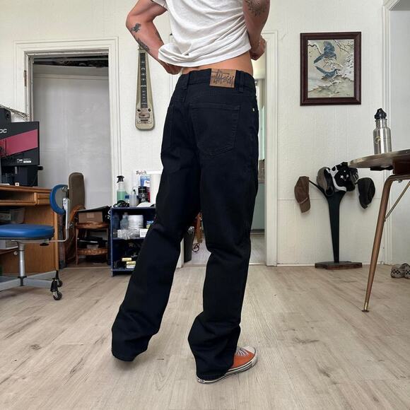 Brand New Black Straight Leg Stussy New Classic Jean Pant - Picture 3 of 8